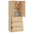 vidaXL Vysoká skrinka dub sonoma 69,5x34x180 cm spracované drevo
