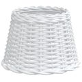 vidaXL Tienidlo na lampu biele Ø30x20 cm prútené