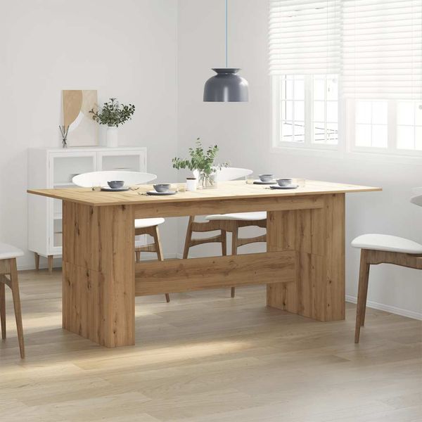 vidaXL Jedálenský stôl Dub Artisan 180x90x76 cm Konštruktérske drevo
