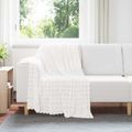 vidaXL Prikrývky na hodenie 6 ks Biela 150 x 130 cm 2.75 kg Flís