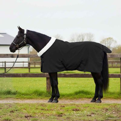 vidaXL Plášť pre kone Čierna 75 cm Polárna fleece