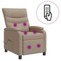 vidaXL Masážne relaxačné kreslo Kapučínová Umelá koža