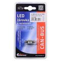 Žiarovka 2 SMD LED 12V suf. SV8.5 32mm s rezistorom CAN-BUS pripravená biela