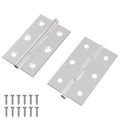 vidaXL Pánt Jednofarebný 2 ks Strieborná 58 x 35 x 1 mm Oceľ