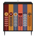 vidaXL Servírovacia skriňa ESSEN Čierny dub 69 x 33 x 76 cm