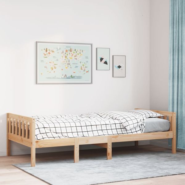 vidaXL Detská posteľ bez matraca 90x200 cm, borovicový masív
