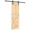 vidaXL Posuvné dvere Prírodná a čierna 70 x 210 cm