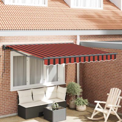 vidaXL Rám markízy Oranžová a Čierna 300 x 250 cm