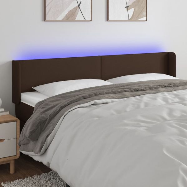 VidaXL Čelo postele hnedé 203x16x78/88 cm umelá koža