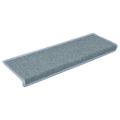 vidaXL Schodové rohože 15 ks 65x21x4 cm morsko modré s obdĺžnikovým okrajom