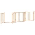 vidaXL Brána pre psa s dverami skladacia 9 panely 450cm topoľové drevo