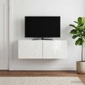 vidaXL Nástenná TV skrinka 78,5 x 31 cm Biela s vysokým leskom
