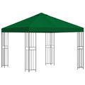 vidaXL Altánok 3 x 3 m Zelená Polyester a oceľ 190 gsm