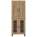 vidaXL Highboard 2 ks Remeselný dub 69,5 x 34 x 180 cm