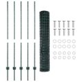 vidaXL Euro oplotenie s pilierom 10 x 1,4 m PVC potiahnutá oceľ Zelená