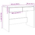 vidaXL Písací stôl, staré drevo 101x50x76,5 cm, kompozitné drevo