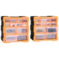 vidaXL Organizéry s 12 zásuvkami 2 ks 26,5x16x26 cm