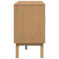 vidaXL Komoda OLDEN, sivo hnedá 114x43x73,5 cm, borovicový masív