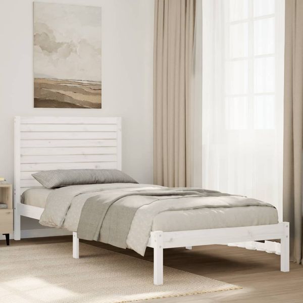 vidaXL Extra dlhá posteľ bez matraca biela 90x220 cm masívne drevo