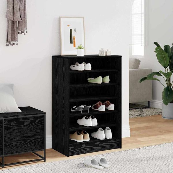 vidaXL Skriňa na topánky Čierny dub 60 x 35 x 92 cm Kompozitné drevo
