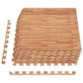 vidaXL Podložka puzzle štruktúra dreva 12 ks 4,32㎡ EVA pena