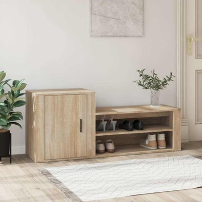 vidaXL Botník dub sonoma 130x35x54 cm spracované drevo