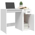 vidaXL Stôl biely 100x49x75 cm spracované drevo