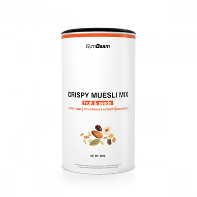 Chrumkavá zmes müsli - GymBeam, ovocie a semienka