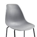 281504 vidaXL Bar Stools 4 pcs Grey Plastic