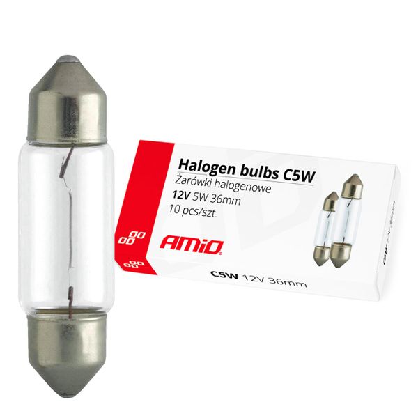 Halogénová žiarovka C5W Festoon 36mm 12V 10ks