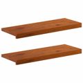 vidaXL Parapety 2 ks Hnedá 80 x 25 x 2 cm Masívne dubové drevo