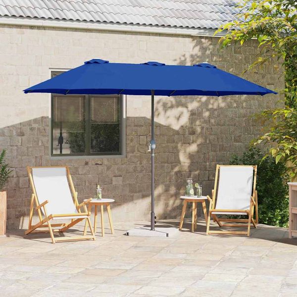 vidaXL Záhradný slnečník 370 x 197 x 239 cm Polyester a hliník