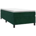 vidaXL Posteľný rám boxsping s matracom tmavozelený 80x200 cm zamat