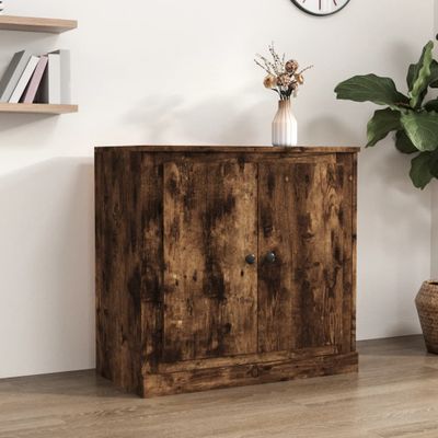 vidaXL Komoda dymový dub 70x35,5x67,5 cm spracované drevo