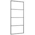 vidaXL Posuvné dvere s kovaním ESG sklo a hliník 90x205 cm