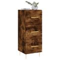 vidaXL Komoda dymový dub 34,5x34x90 cm spracované drevo