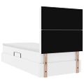 vidaXL Úložná posteľ s úložiskom Čistá biela 90 x 190 cm Umelá koža