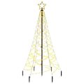 vidaXL Vianočný stromček s hrotom, 200 teplých bielych LED 180 cm