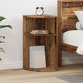vidaXL Koncový stôl Staré drevo 29,6 x 29,6 x 60 cm Kompozitné drevo