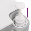 vidaXL Prenosné kempingové WC, sivo biele 10+10 l, HDPE