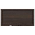 vidaXL Kúpeľňová doska tmavohnedá 80x40x(2-4) cm ošetrený masív