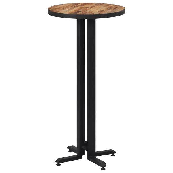 vidaXL Barový stôl okrúhly Ø55x110 cm recyklovaný tíkový masív