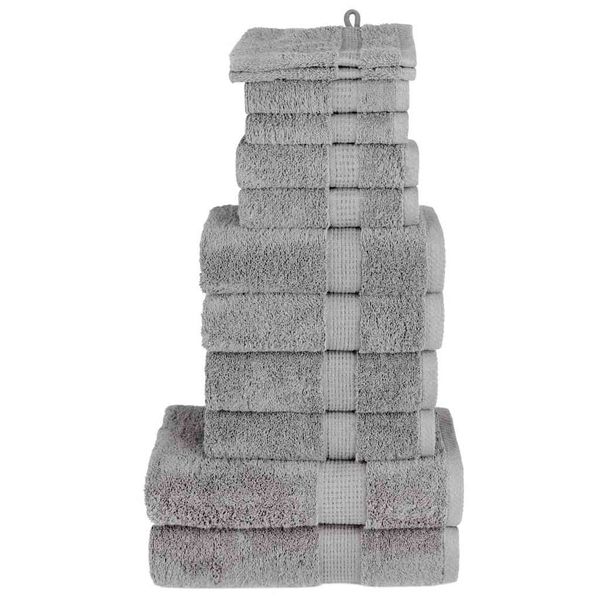 vidaXL 12-dielna prémiová sada uterákov SOLUND sivá 600 g/m²