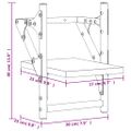 vidaXL Nástenné police s tyčami 2 ks hnedý dub 20x25x30 cm