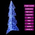 vidaXL Vianočný stromček 100 LED Modrá 120 cm Akryl