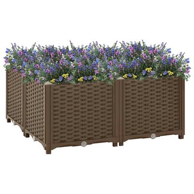 vidaXL Vyvýšený záhon 80x80x38 cm polypropylén