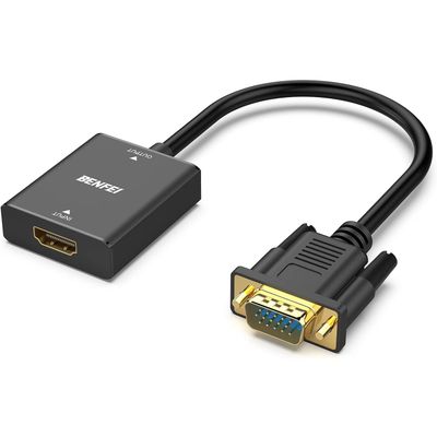 BENFEI adaptér HDMI na VGA jednosmerný s audio jackom 3,5 mm čierny