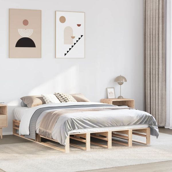 vidaXL Posteľ bez matraca 160x200 cm masívna borovica