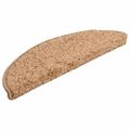 vidaXL Schodové rohože 30 ks 56x17x3 cm béžové, polkruhové