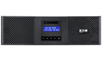 EATON UPS 9E 6000i Rack3U, 6000VA, 5400W, 1/1 fáza UPS, 6000 VA, 5400 W, online dvojitá konverzia, rack 3U, 8× C13, 2× C19, pevné pripojenie, USB, RS232, sínusový výstup